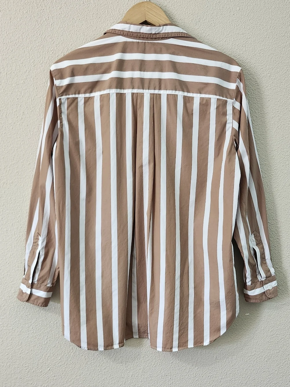 Frank & Eileen Joedy Stripe Boyfriend Button Up Shirt 100% Cotton Small - Picture 3 of 13